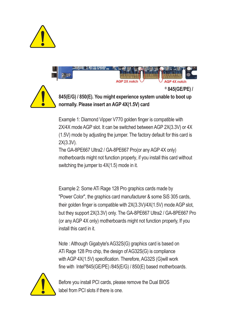 GIGABYTE AGP 4X(1.5V) User Manual | 112 pages