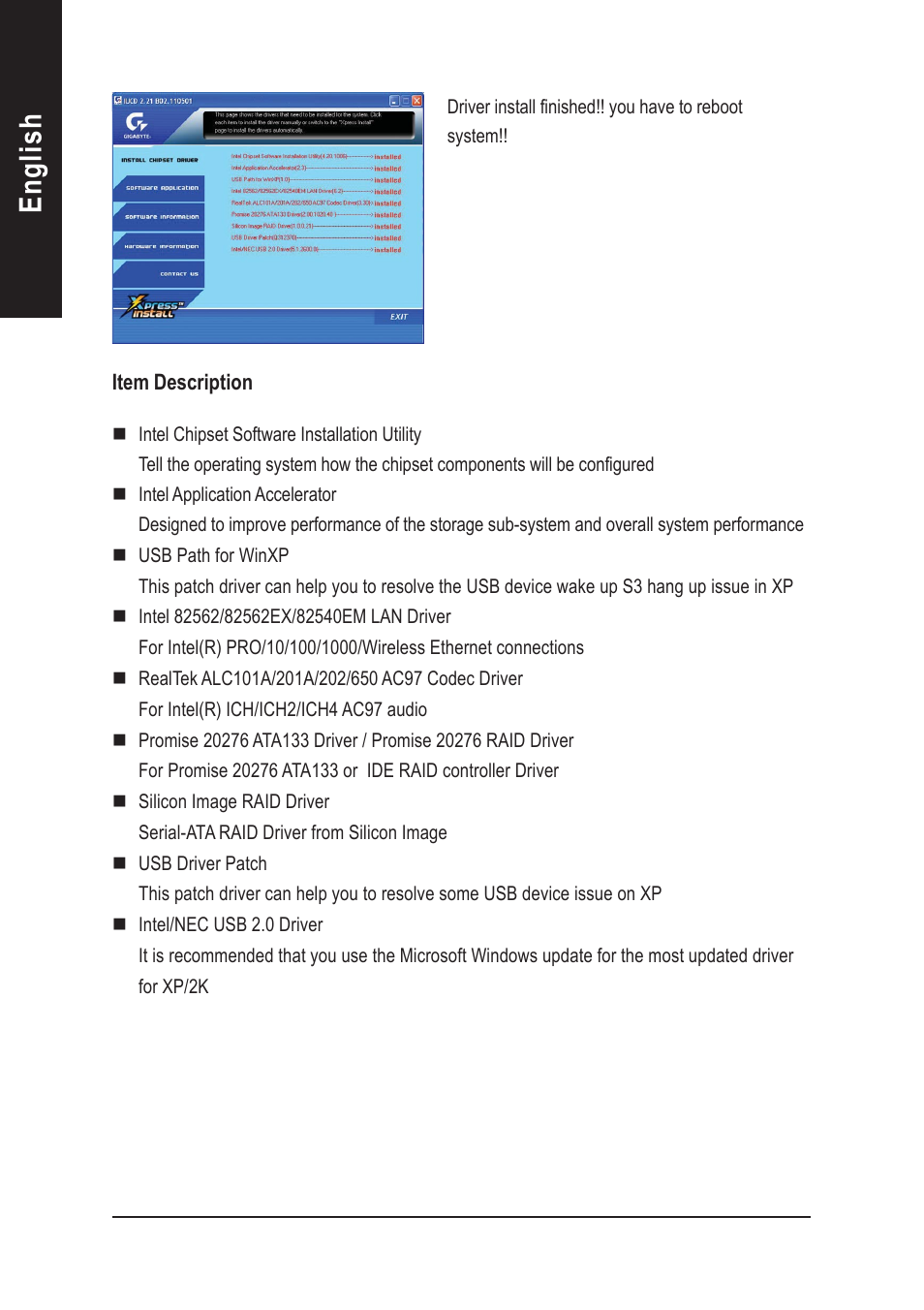 English | GIGABYTE AGP 4X(1.5V) User Manual | Page 100 / 112