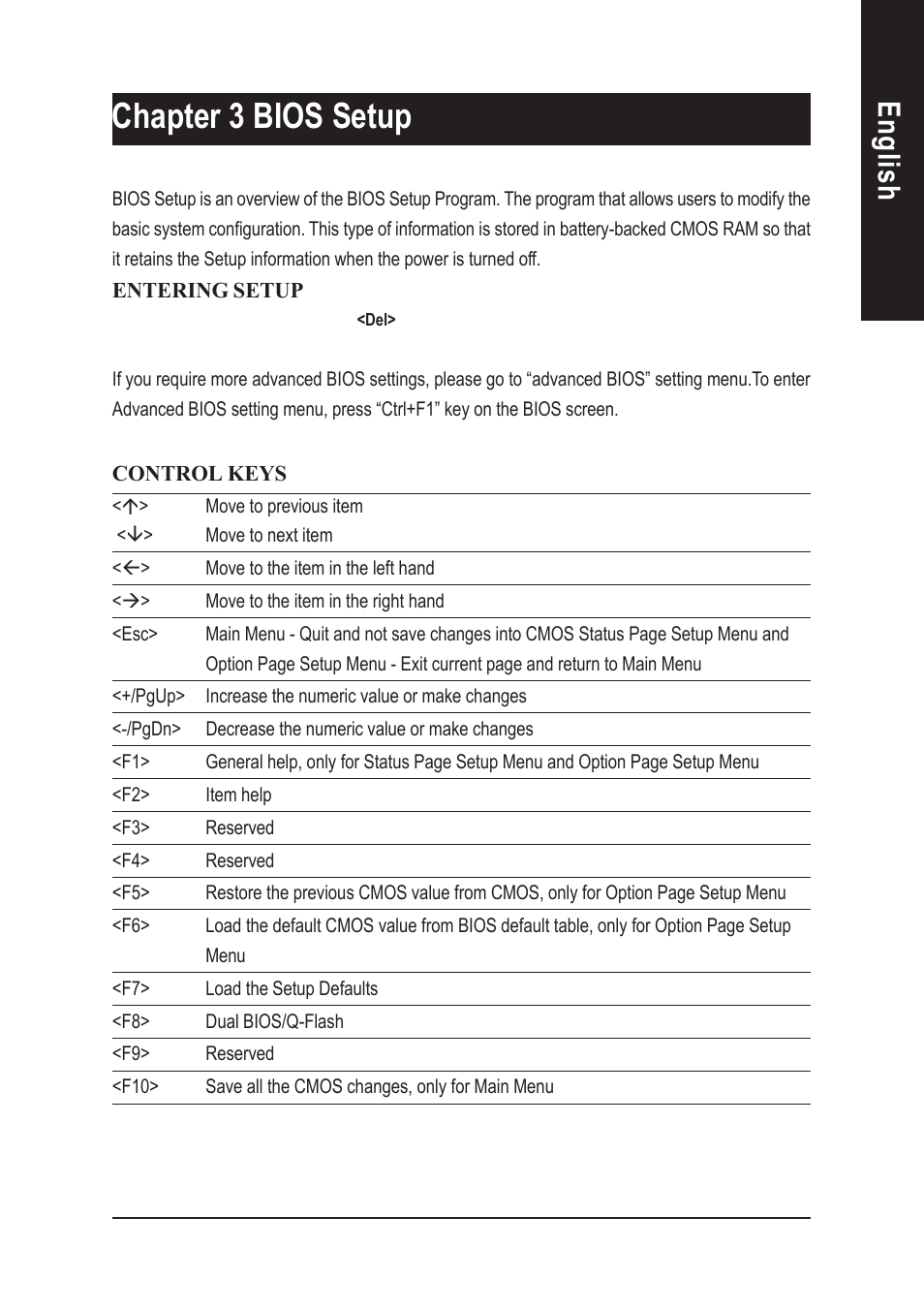 Chapter 3 bios setup, English | GIGABYTE AGP 4X(1.5V) User Manual | Page 39 / 112