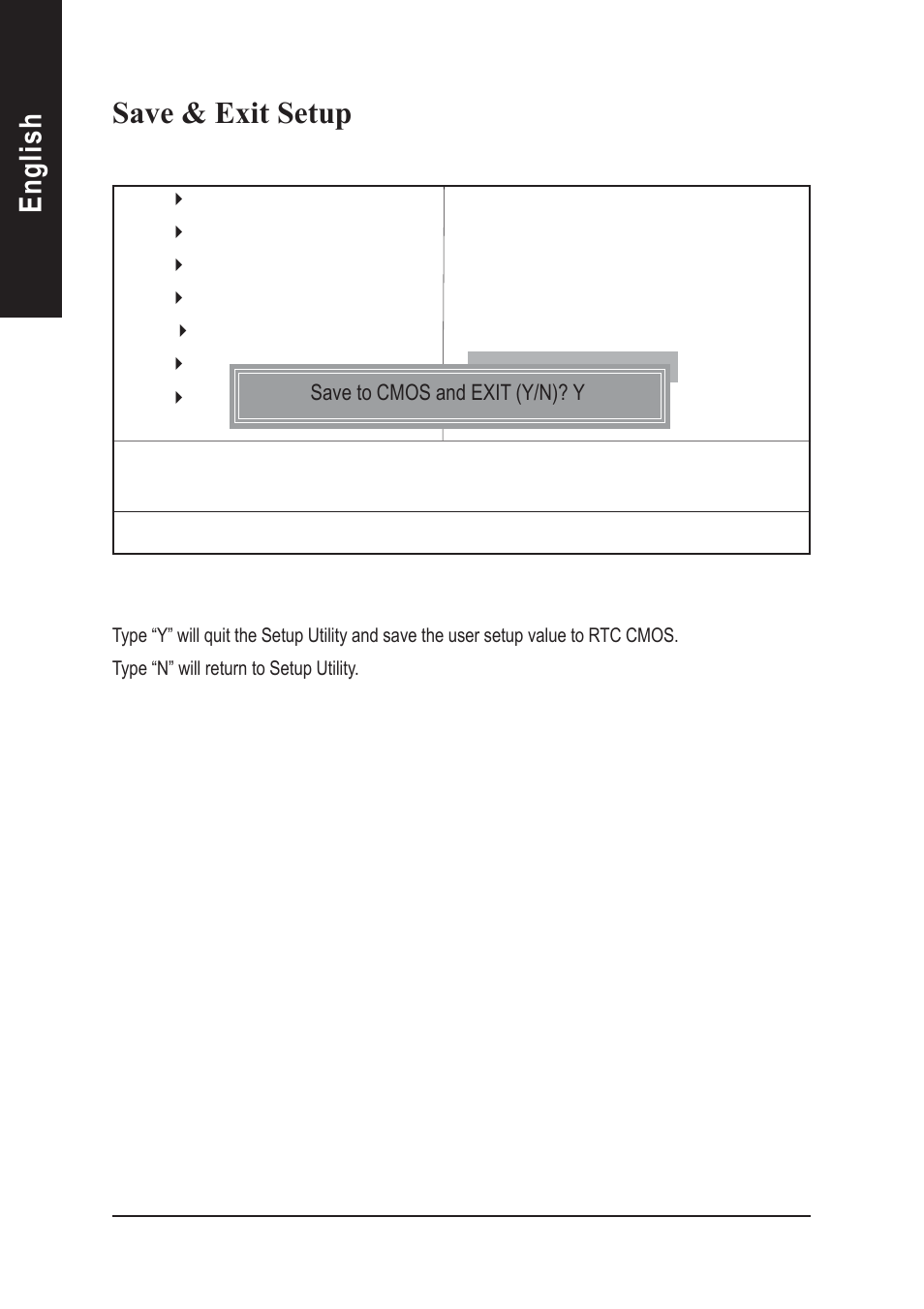 English save & exit setup | GIGABYTE AGP 4X(1.5V) User Manual | Page 66 / 112