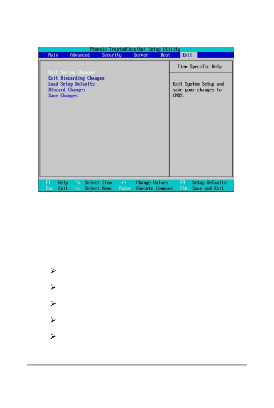 Exit | GIGABYTE Xeon Processor Motherboard GA-5YXS-RH User Manual | Page 49 / 54