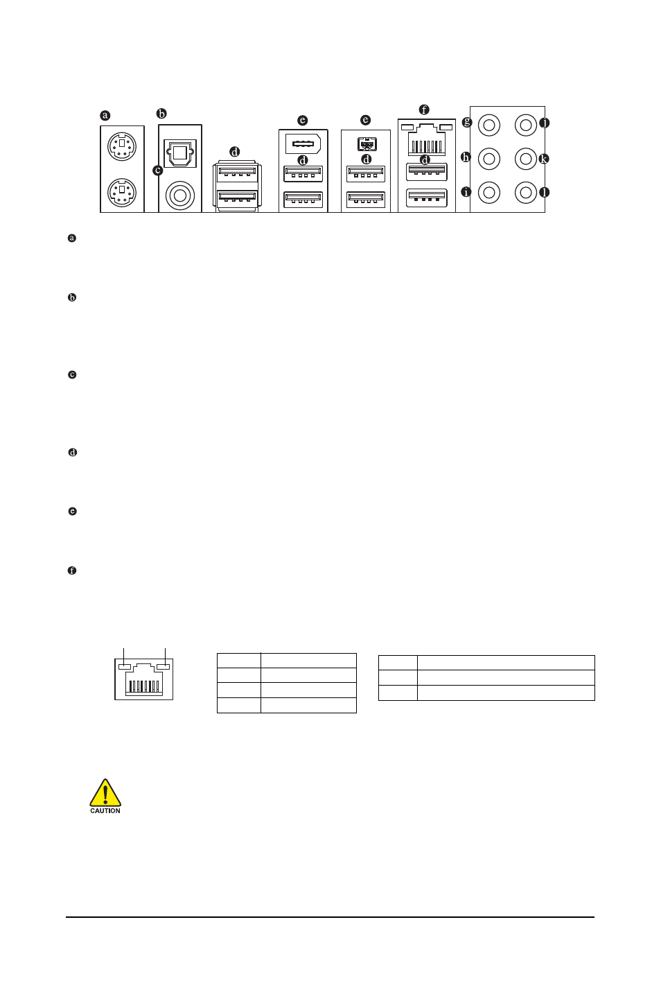 6 back panel connectors, Ps/2 keyboard and ps/2 mouse port, Optical s/pdif out connector | Coaxial s/pdif out connector, Usb port, Ieee 1394a port, Rj-45 lan port | GIGABYTE GA-MA770T-UD3P User Manual | Page 19 / 100