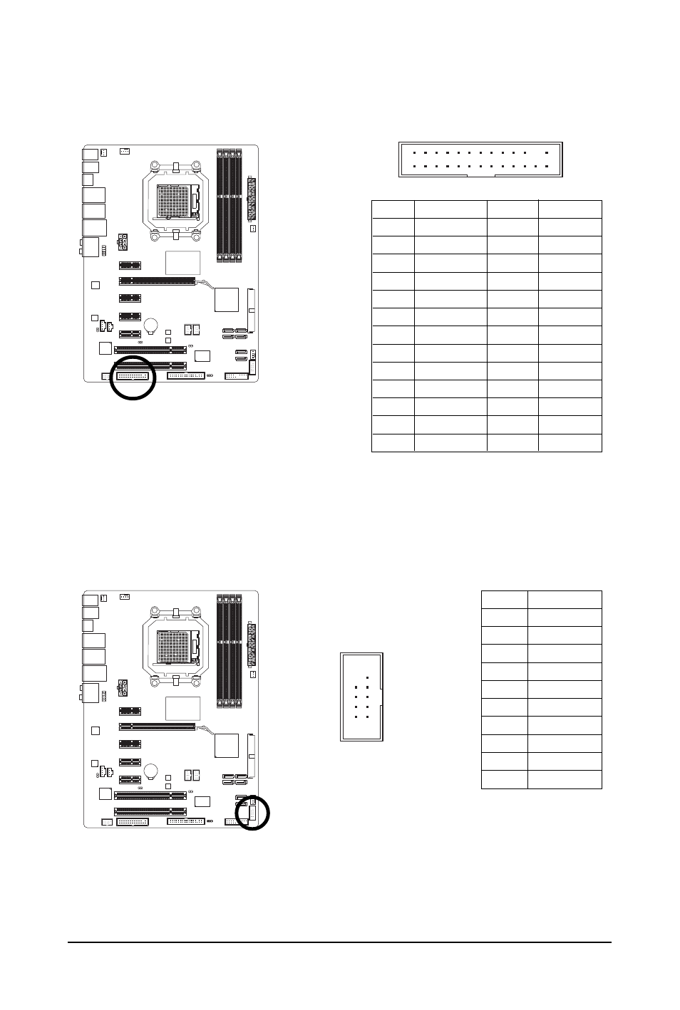 18) lpt (parallel port header), 19) coma (serial port header) | GIGABYTE GA-MA770T-UD3P User Manual | Page 30 / 100
