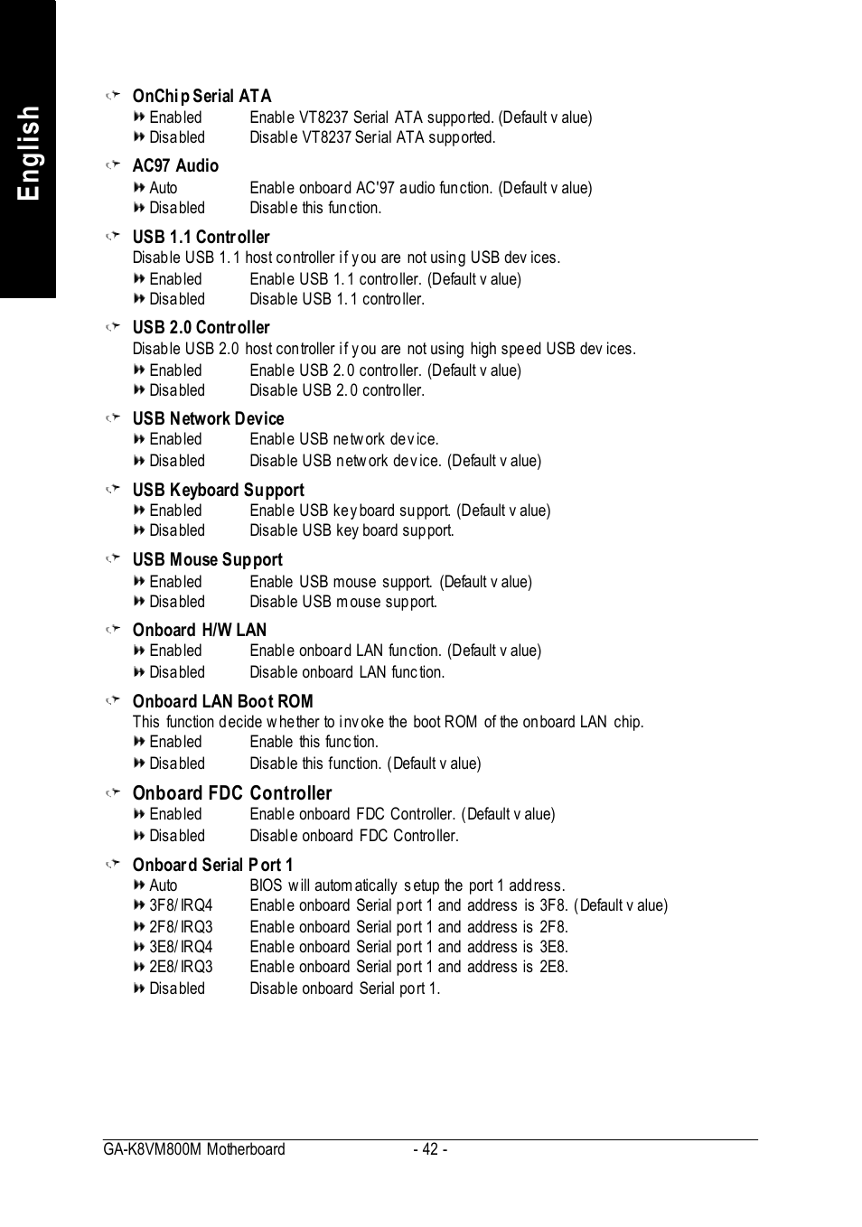 English | GIGABYTE GA-K8VM800M User Manual | Page 42 / 96