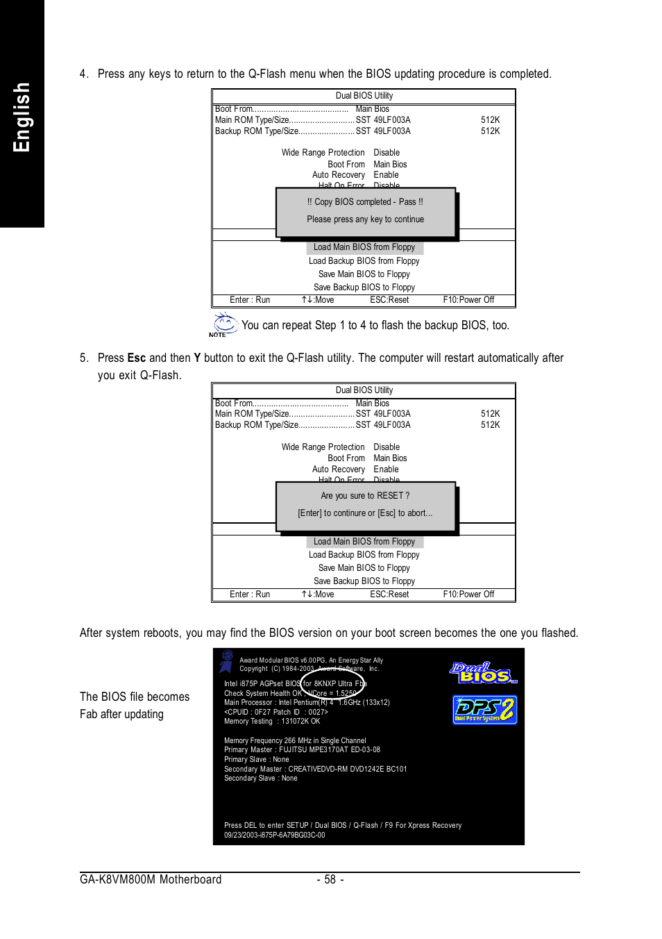 English | GIGABYTE GA-K8VM800M User Manual | Page 58 / 96