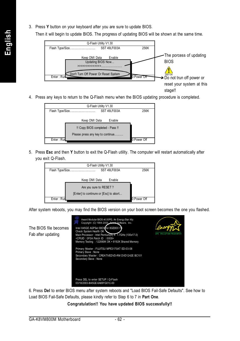 English | GIGABYTE GA-K8VM800M User Manual | Page 62 / 96