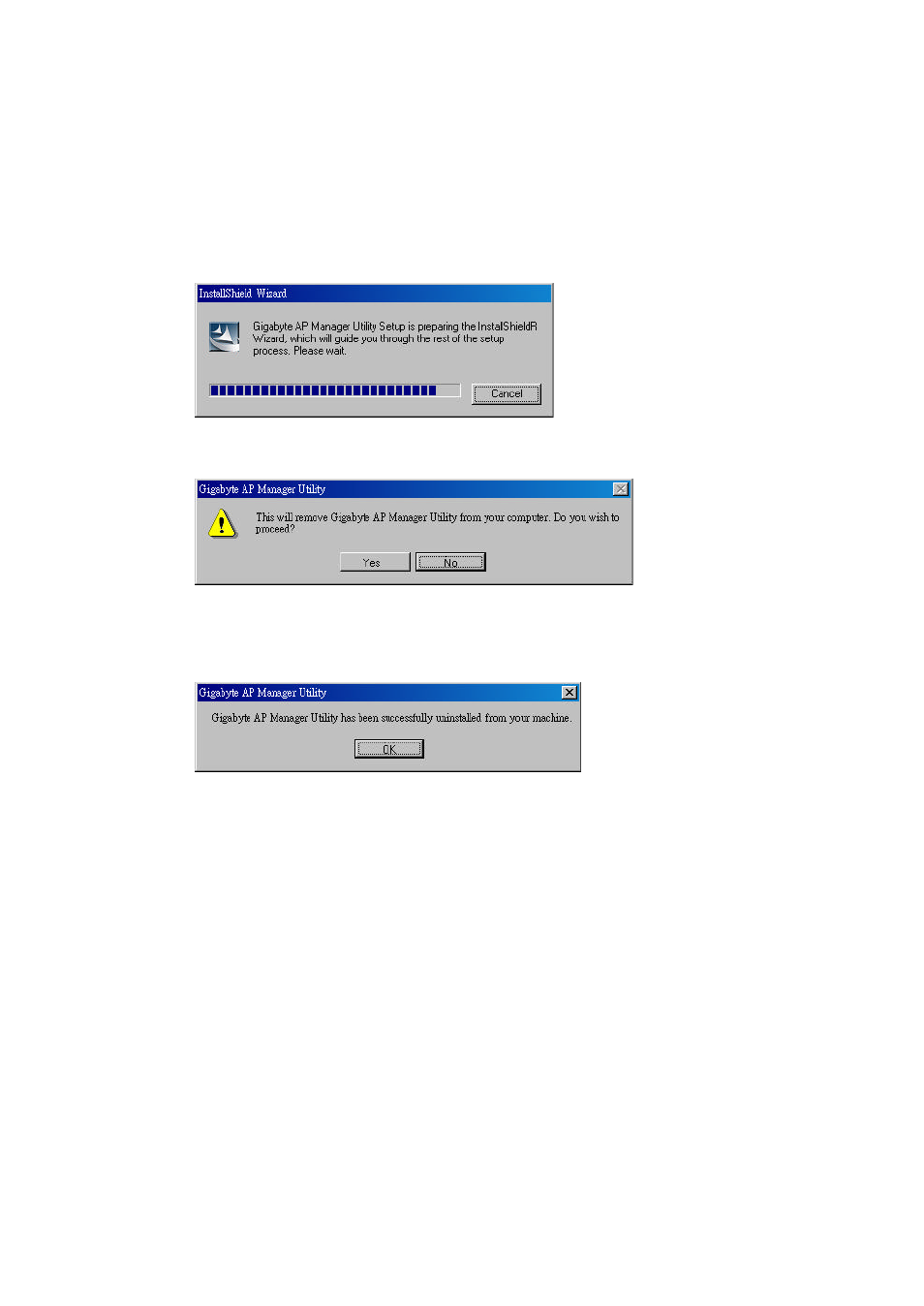 Uninstall ap manager utility | GIGABYTE GN-AP101B User Manual | Page 37 / 39