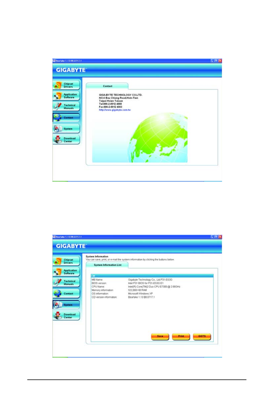 4 contact, 5 system | GIGABYTE GA-P31-ES3G User Manual | Page 55 / 84