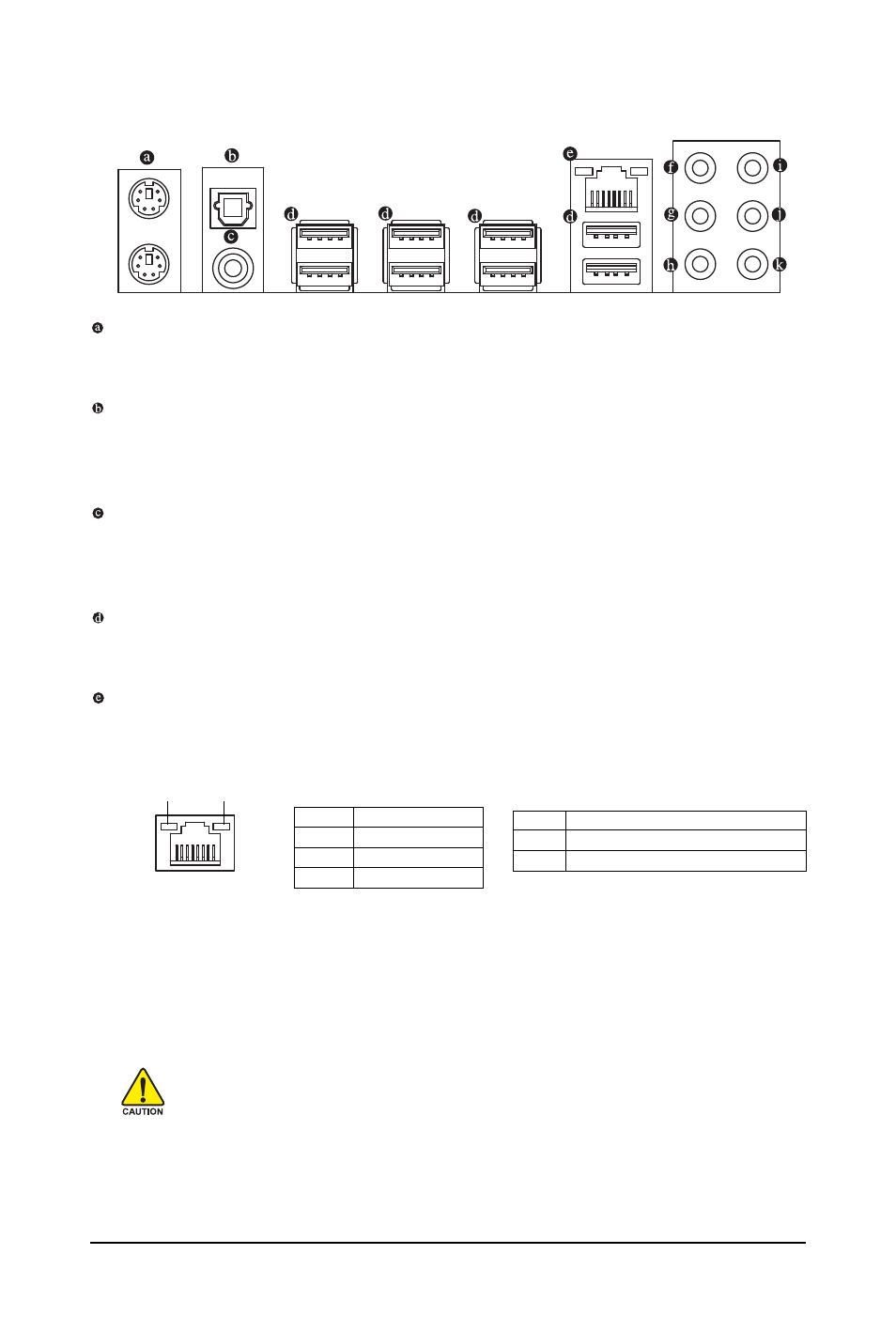 6 back panel connectors, Ps/2 keyboard and ps/2 mouse port, Optical s/pdif out connector | Coaxial s/pdif out connector, Usb port, Rj-45 lan port | GIGABYTE GA-EP45-UD3LR User Manual | Page 19 / 112