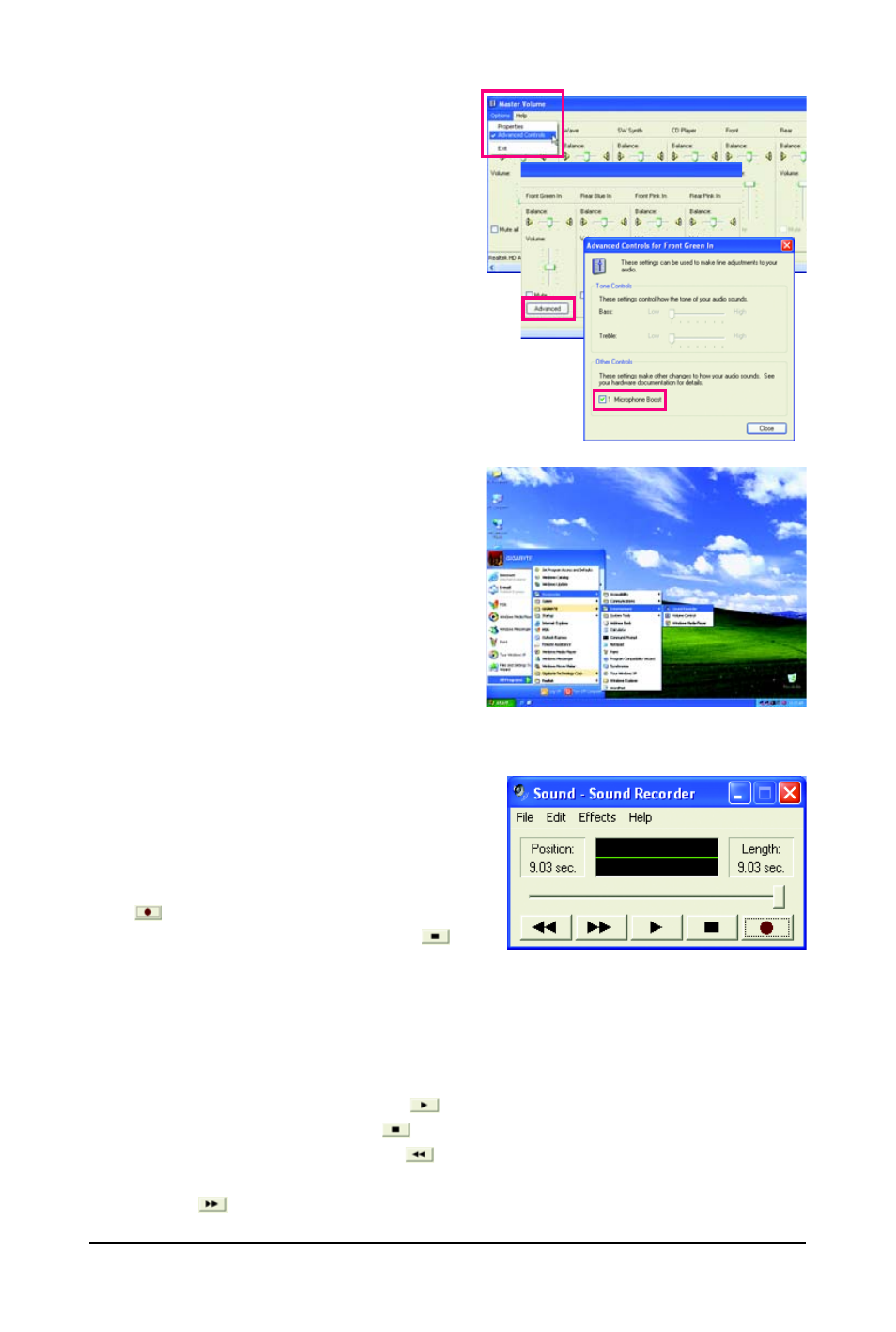 2-4 using the sound recorder | GIGABYTE GA-EP45-UD3LR User Manual | Page 98 / 112
