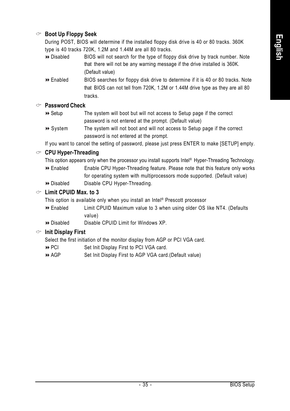 English | GIGABYTE GA-8S661FXM-775 User Manual | Page 35 / 88