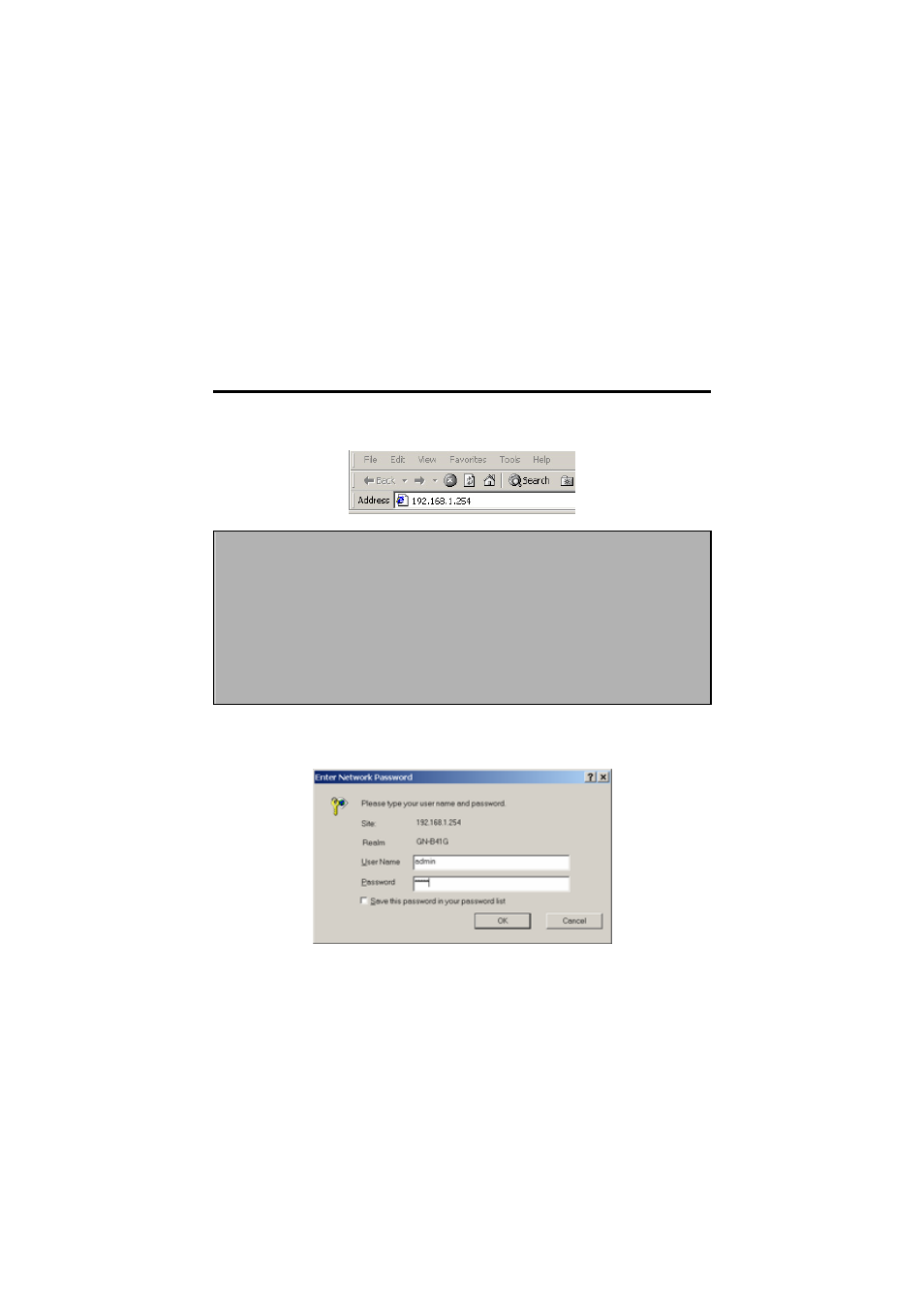 Chapter 5 basic setting of gn-b41g, Login gn-b41g, Chapter 5 basic gn-b41g settings | GIGABYTE GN-B41G User Manual | Page 28 / 84