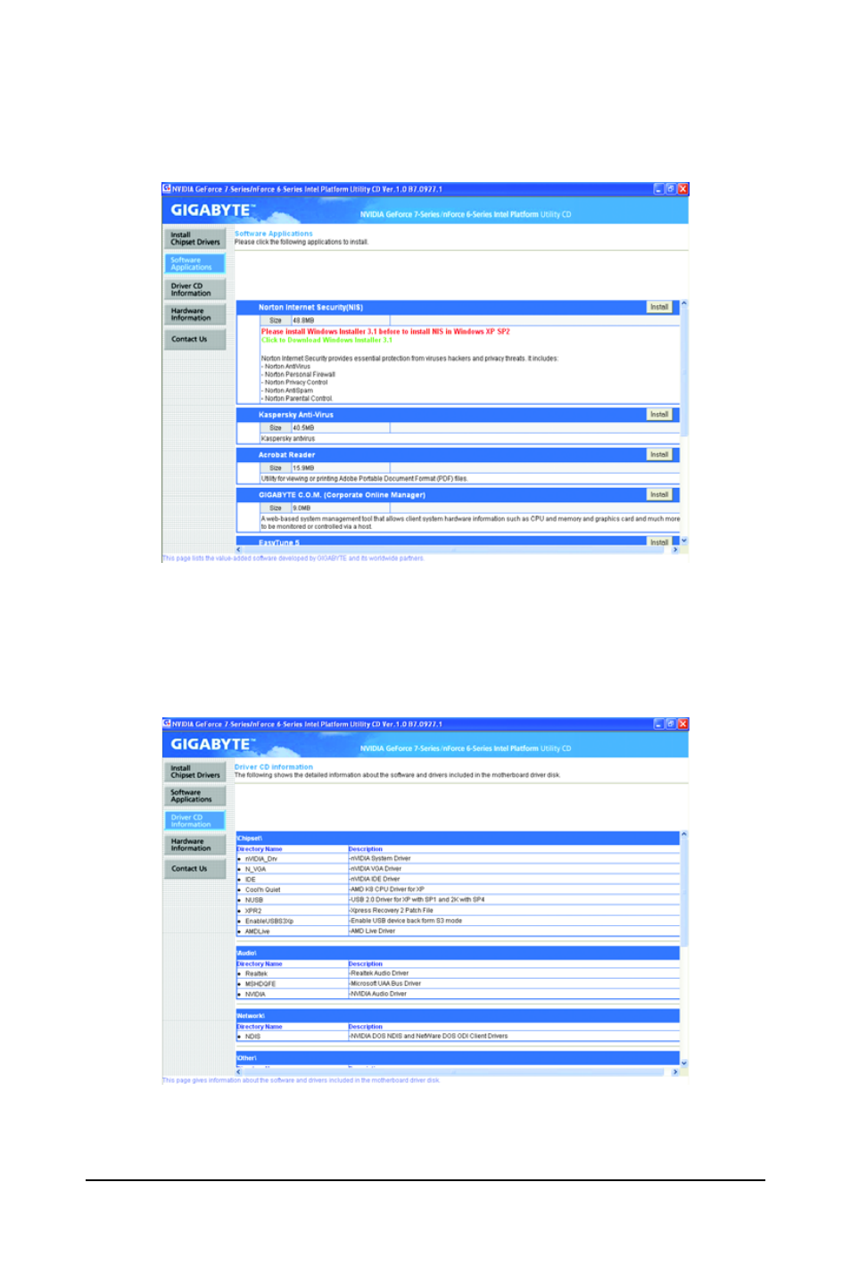 2 software applications, 3 driver cd information | GIGABYTE LGA775 Socket Motherboard for Intel GA-73PVM-S2H User Manual | Page 58 / 100