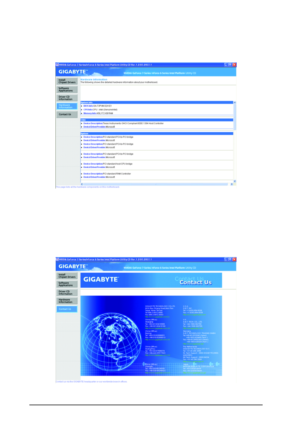 4 hardware information, 5 contact us | GIGABYTE LGA775 Socket Motherboard for Intel GA-73PVM-S2H User Manual | Page 59 / 100