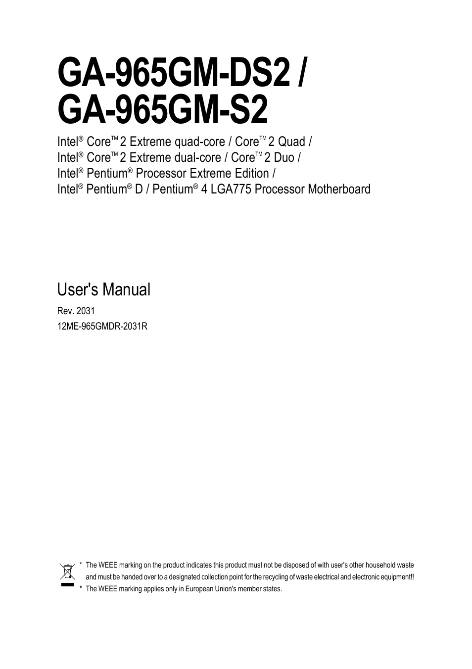 GIGABYTE GA-965GM-DS2 User Manual | 88 pages