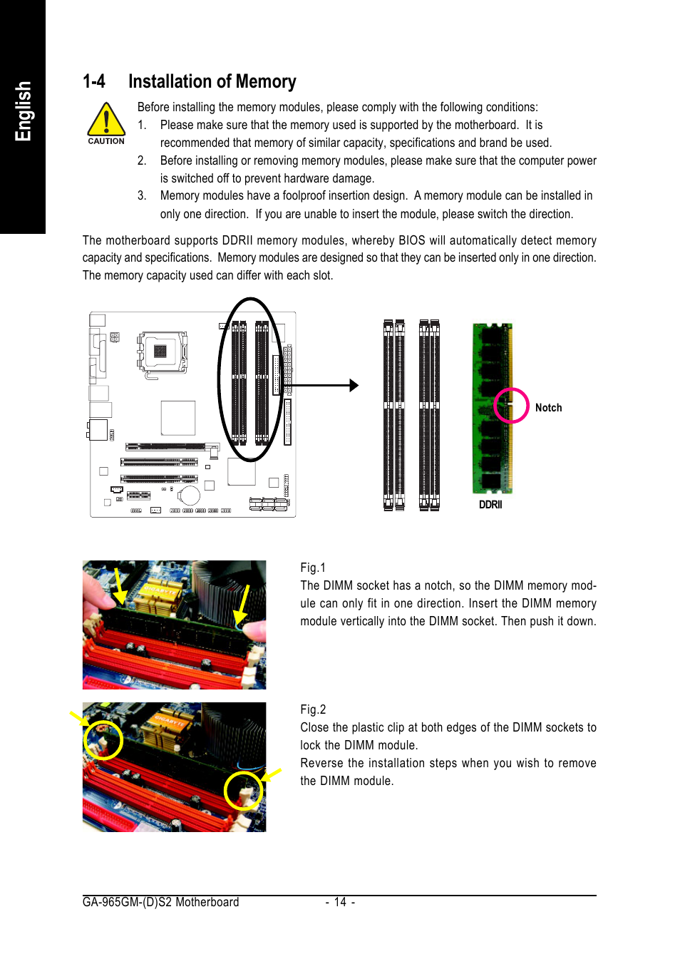 English | GIGABYTE GA-965GM-DS2 User Manual | Page 14 / 88