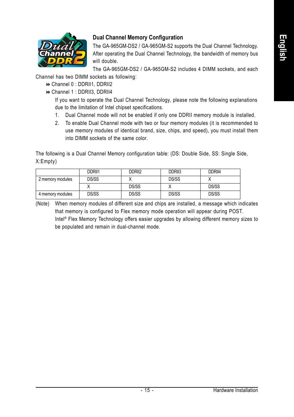 English | GIGABYTE GA-965GM-DS2 User Manual | Page 15 / 88