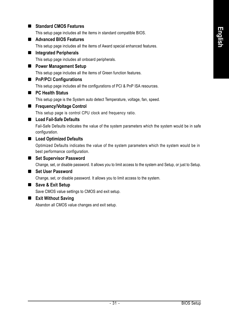 English | GIGABYTE GA-965GM-DS2 User Manual | Page 31 / 88