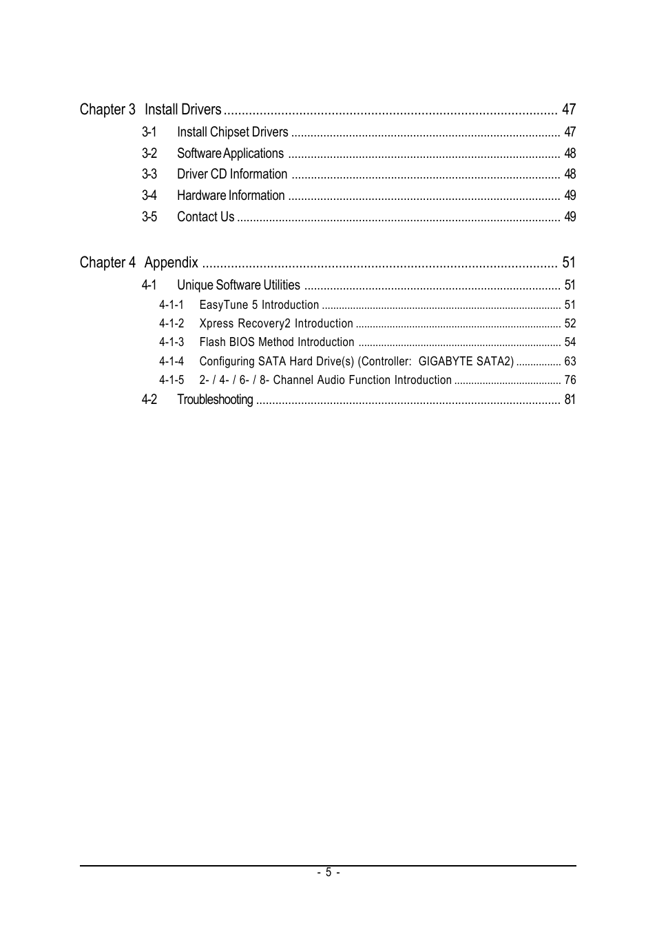 GIGABYTE GA-965GM-DS2 User Manual | Page 5 / 88