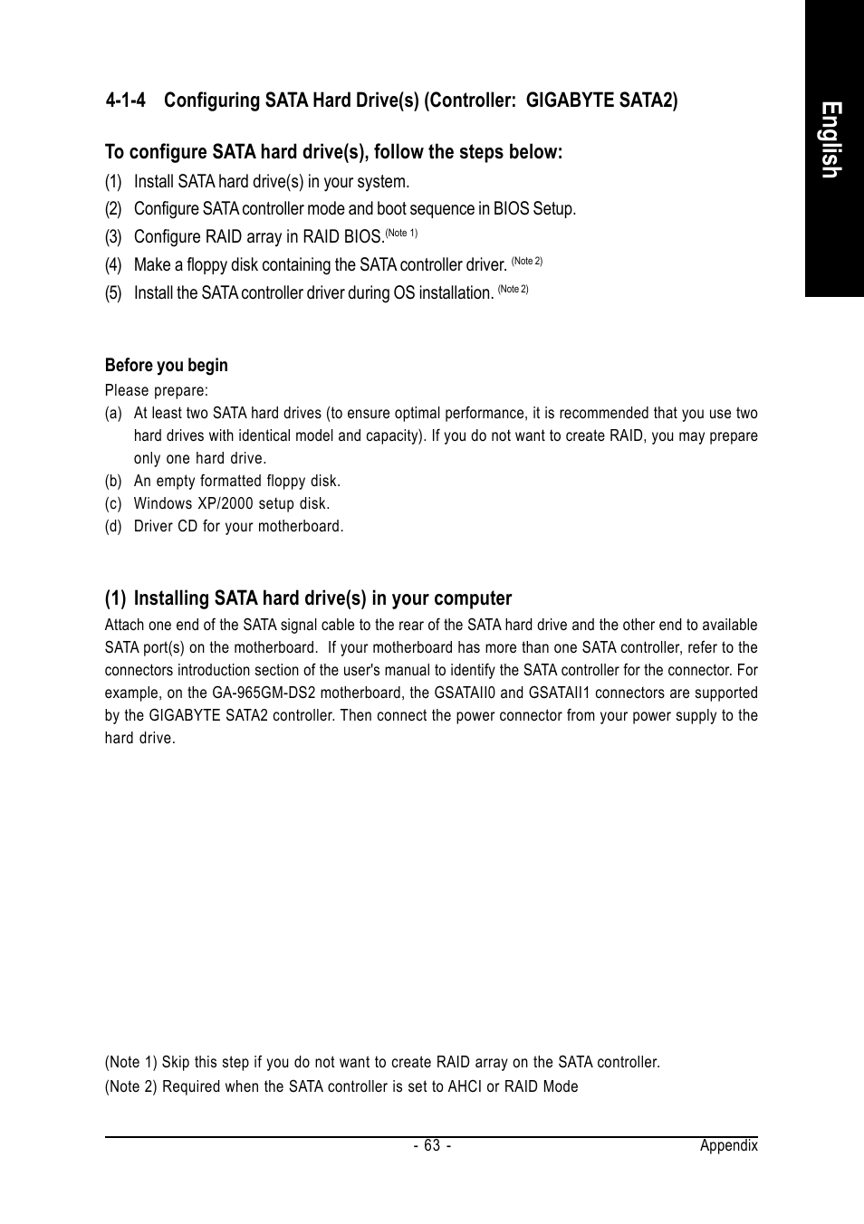 English | GIGABYTE GA-965GM-DS2 User Manual | Page 63 / 88