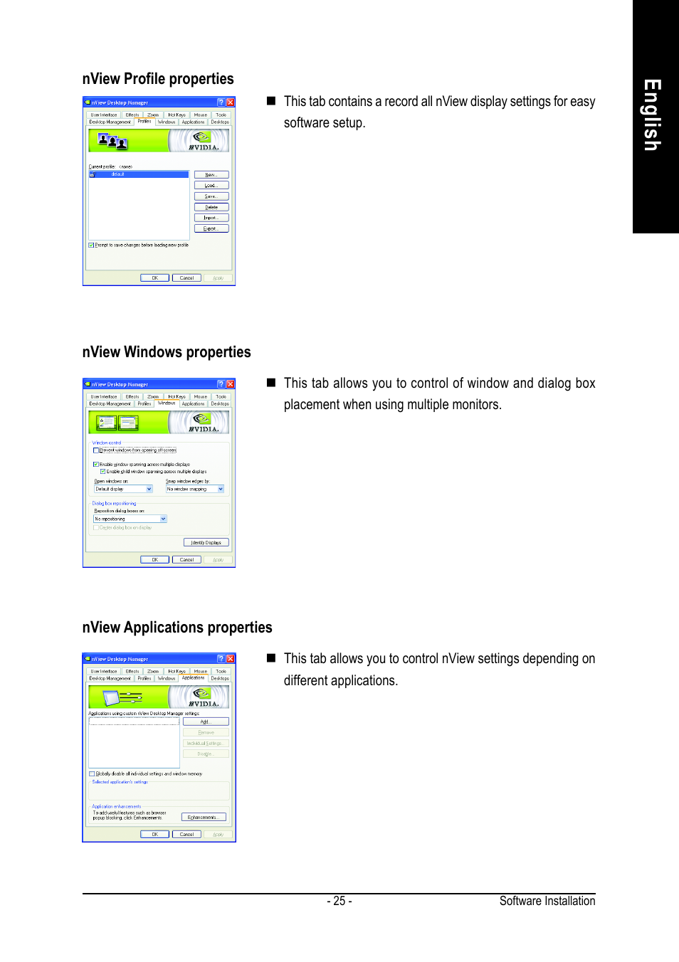 English | GIGABYTE GeForceTM 6600 Graphics Accelerator GV-N66256DP User Manual | Page 25 / 34