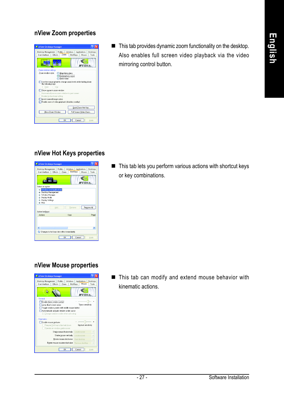 English | GIGABYTE GeForceTM 6600 Graphics Accelerator GV-N66256DP User Manual | Page 27 / 34