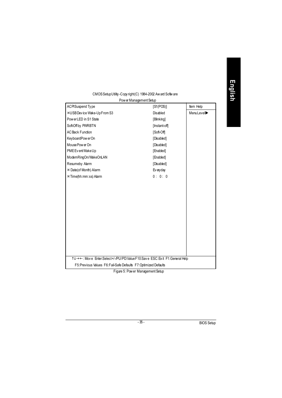 English power management setup | GIGABYTE GA-7VAC User Manual | Page 39 / 96