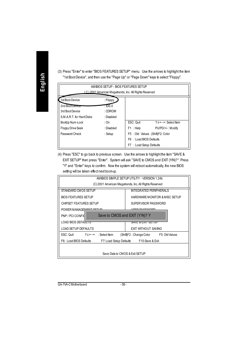 English | GIGABYTE GA-7VAC User Manual | Page 62 / 96