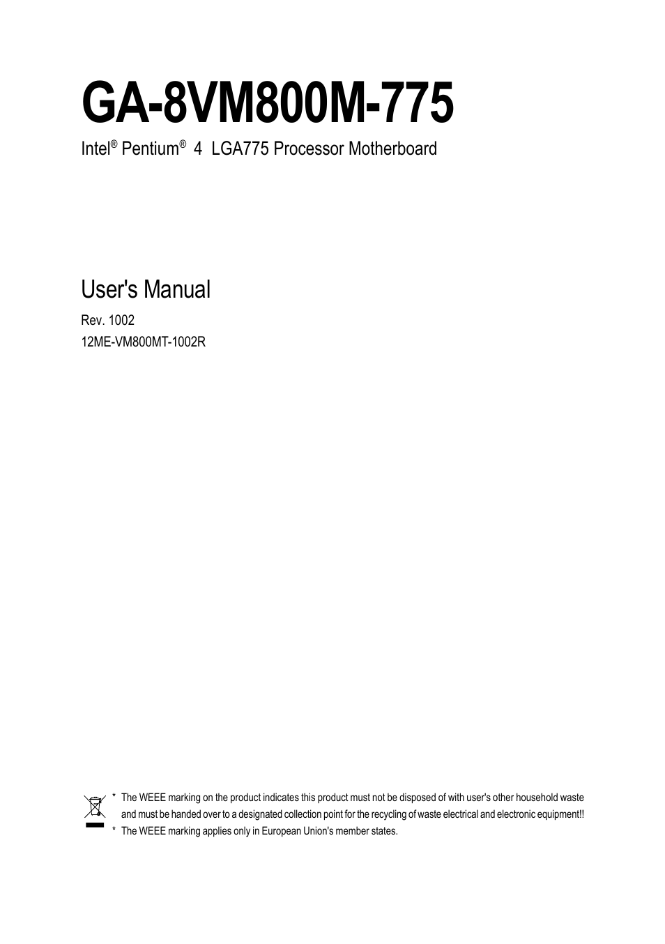 GIGABYTE GA-8VM800M-775 User Manual | 88 pages