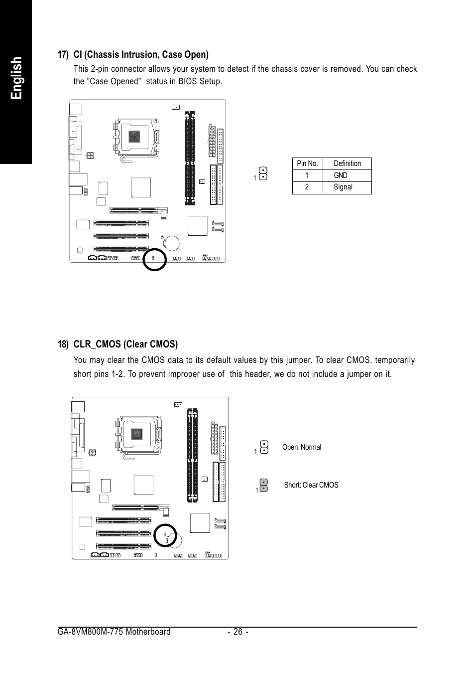 English | GIGABYTE GA-8VM800M-775 User Manual | Page 26 / 88