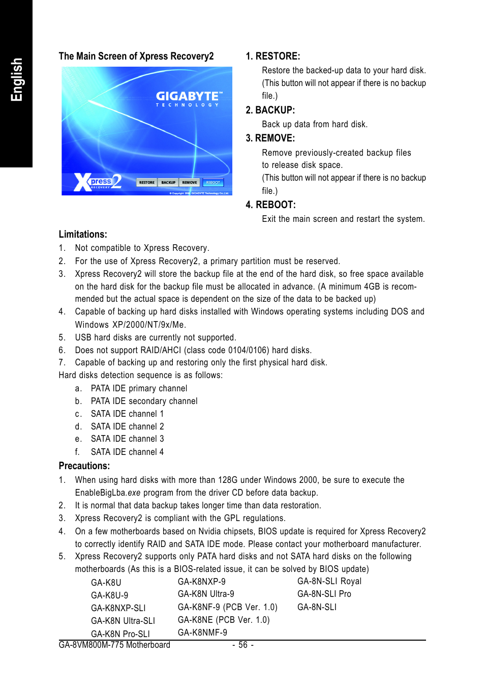 English | GIGABYTE GA-8VM800M-775 User Manual | Page 56 / 88