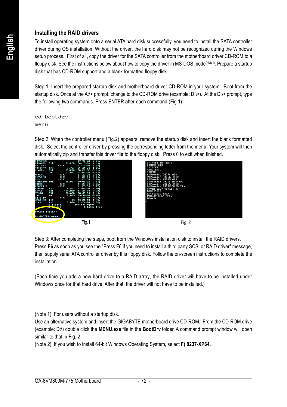 English | GIGABYTE GA-8VM800M-775 User Manual | Page 72 / 88