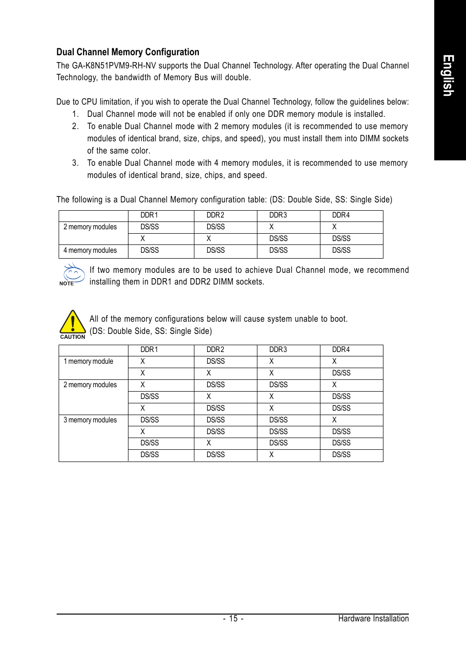 English | GIGABYTE AMD Socket 939 Processor Motherboard GA-K8N51PVM9-RH User Manual | Page 15 / 96