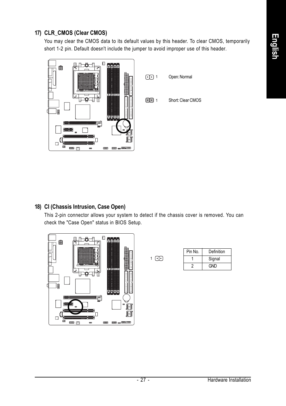 English | GIGABYTE AMD Socket 939 Processor Motherboard GA-K8N51PVM9-RH User Manual | Page 27 / 96