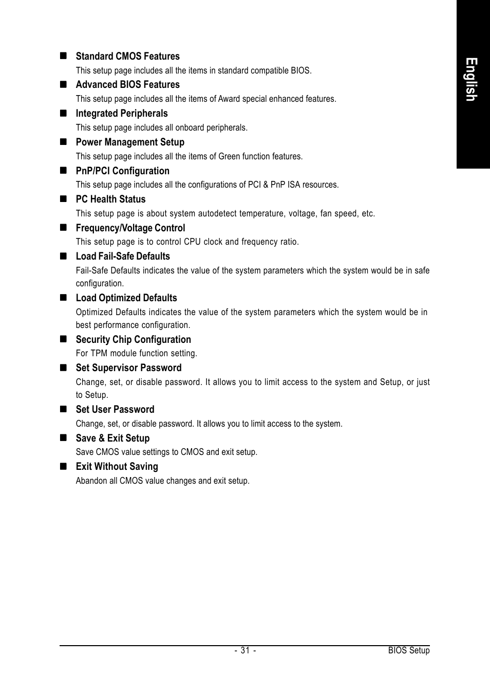 English | GIGABYTE AMD Socket 939 Processor Motherboard GA-K8N51PVM9-RH User Manual | Page 31 / 96