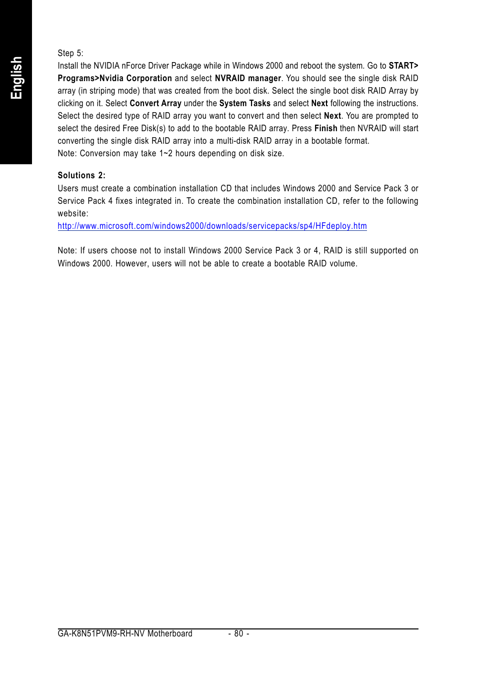 English | GIGABYTE AMD Socket 939 Processor Motherboard GA-K8N51PVM9-RH User Manual | Page 80 / 96