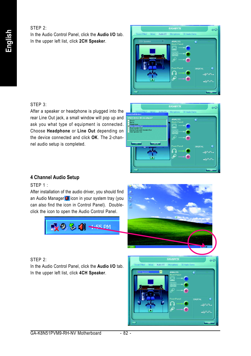 English | GIGABYTE AMD Socket 939 Processor Motherboard GA-K8N51PVM9-RH User Manual | Page 82 / 96