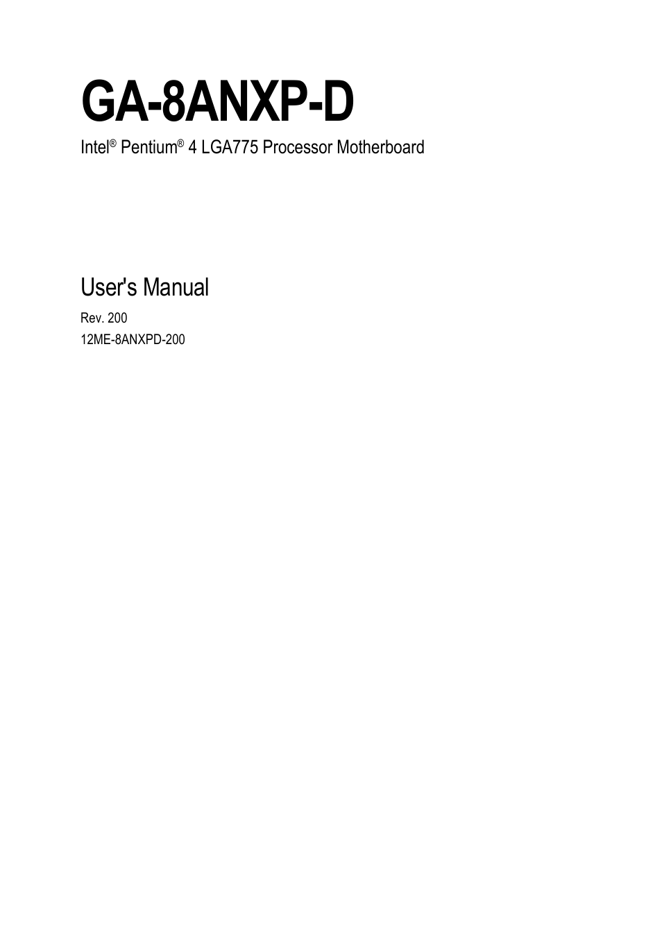 GIGABYTE GA-8ANXP-D User Manual | 88 pages