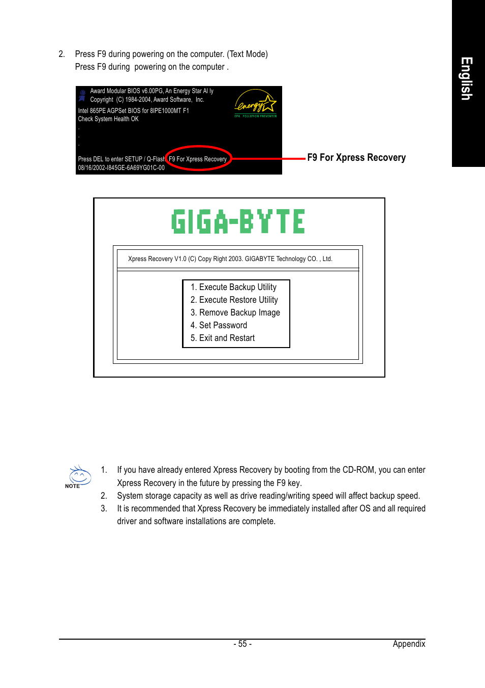 English | GIGABYTE GA-8ANXP-D User Manual | Page 55 / 88