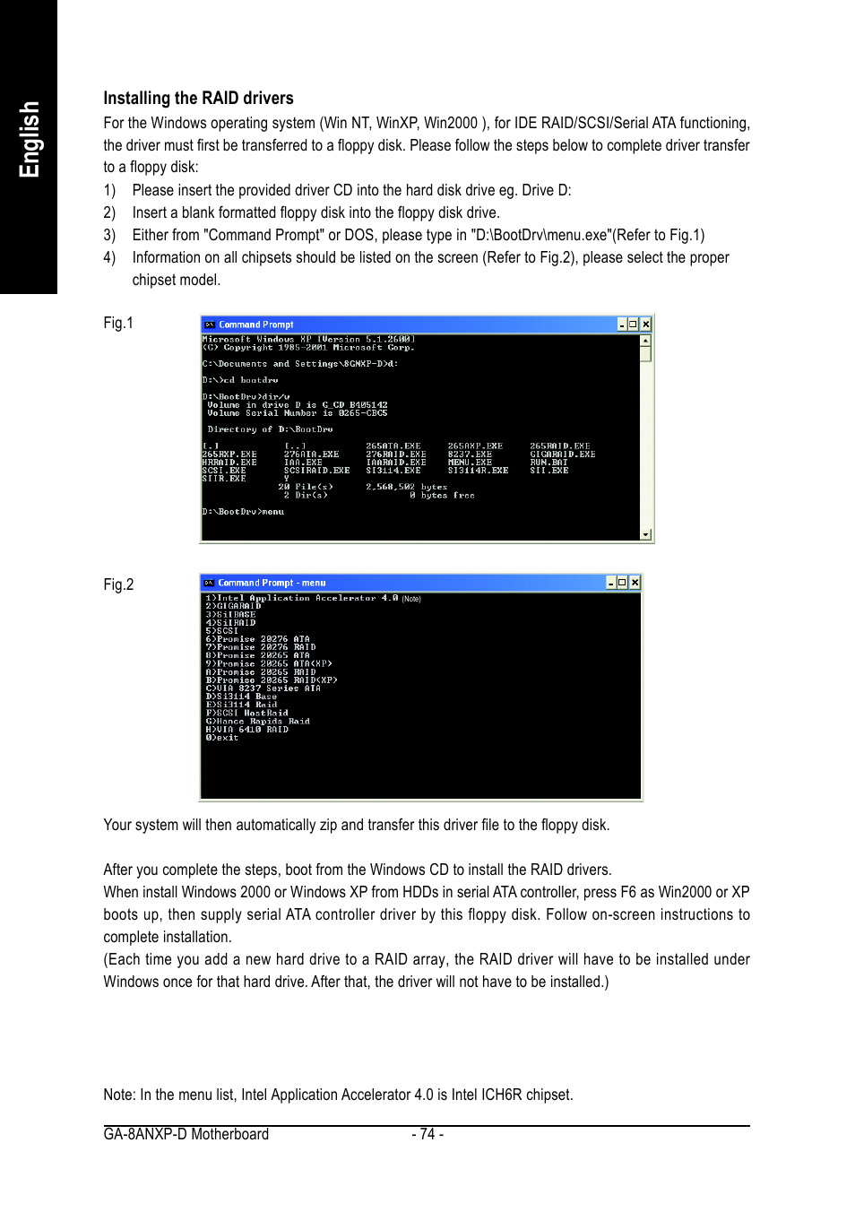 English | GIGABYTE GA-8ANXP-D User Manual | Page 74 / 88