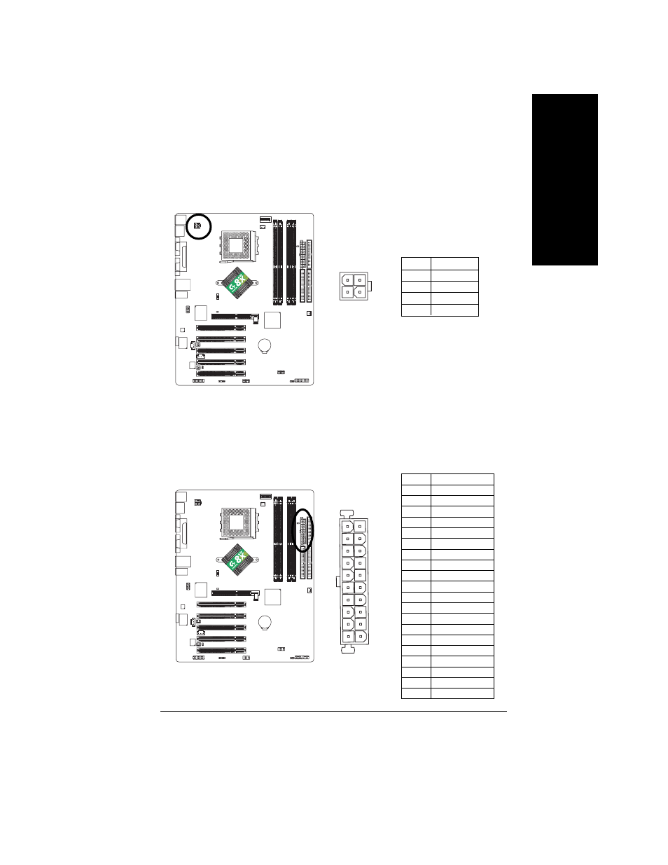 English, 2) atx (atx power) | GIGABYTE 5225 User Manual | Page 23 / 97