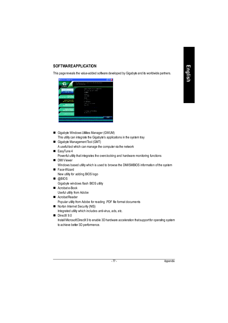 English | GIGABYTE 5225 User Manual | Page 82 / 97
