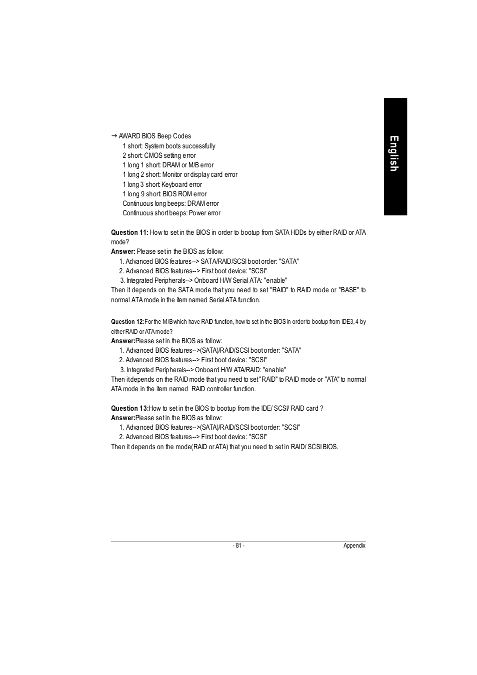 English | GIGABYTE 5225 User Manual | Page 86 / 97