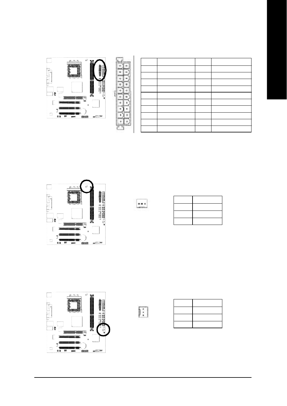 English, 1) atx (atx power), 2) cpu_fan (cpu fan connector) | 3) sys_fan (system fan connector) | GIGABYTE 7VM333M-RZ User Manual | Page 13 / 36
