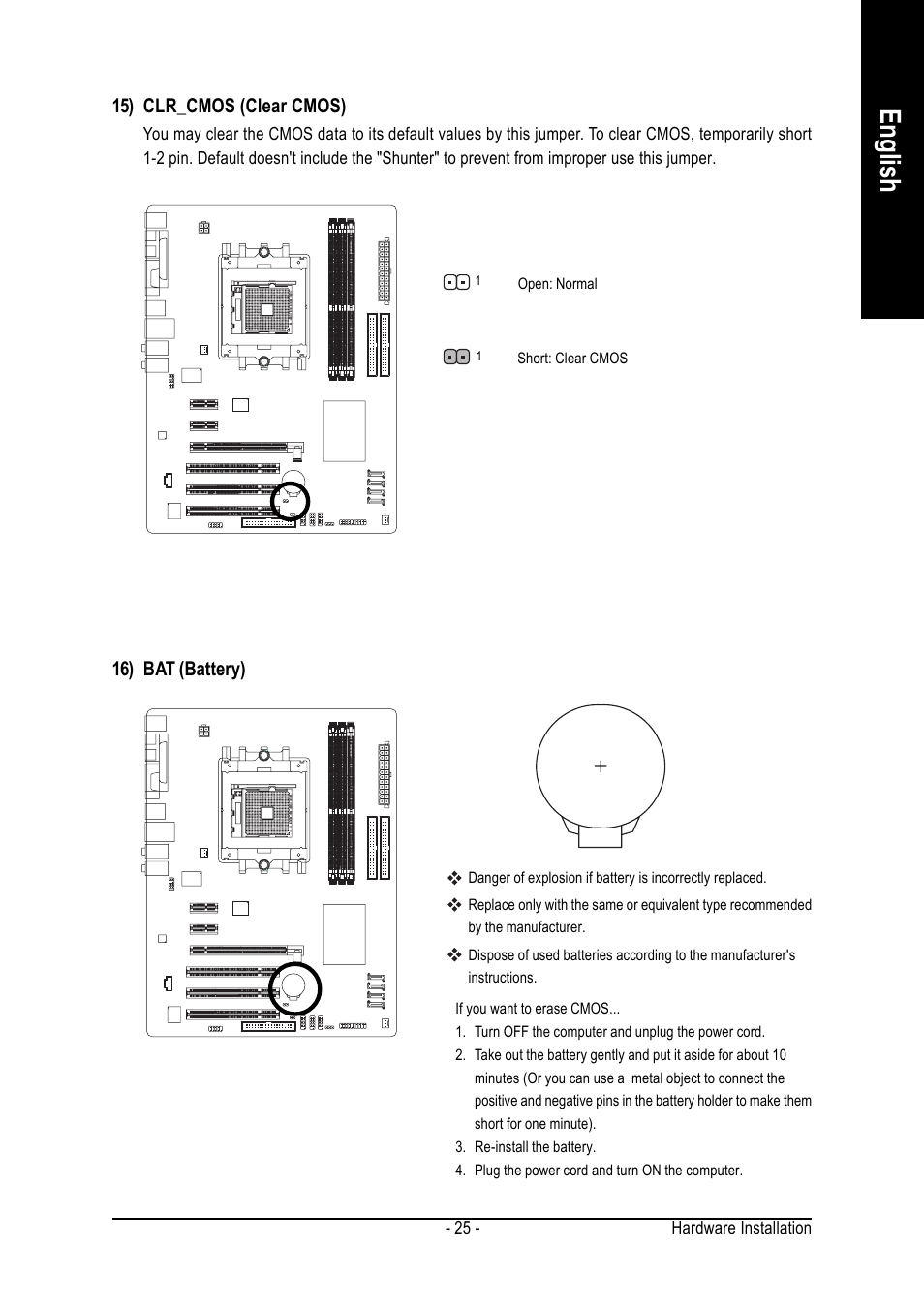 English | GIGABYTE AMD Socket 754 Processor Motherboard GA-K8NE-RH User Manual | Page 25 / 80