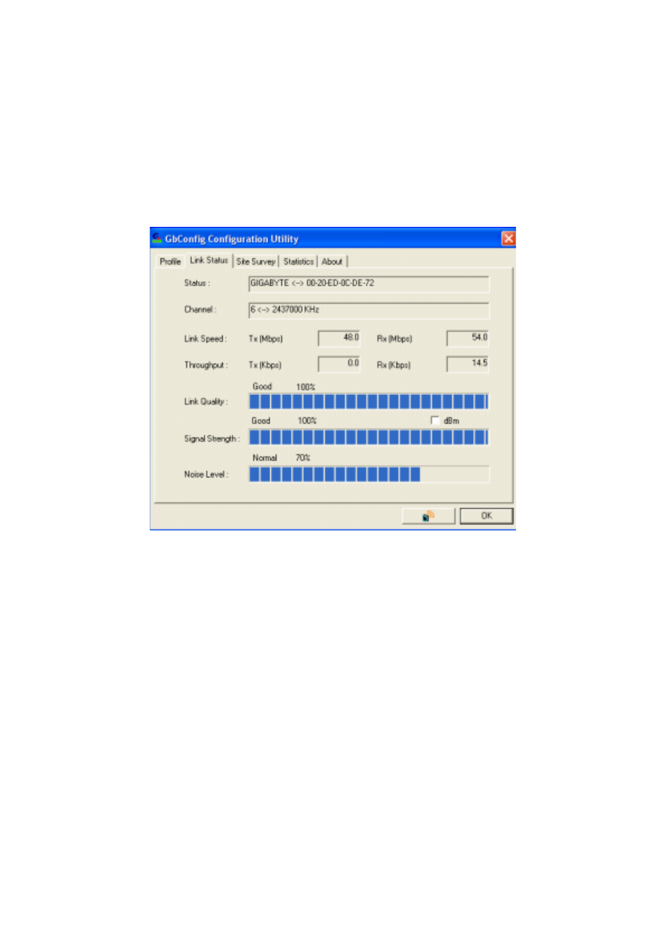 Link status tab | GIGABYTE GN-WPKG User Manual | Page 19 / 26