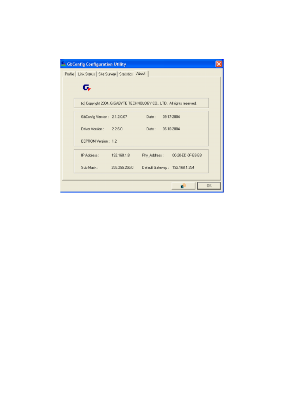 About tab | GIGABYTE GN-WPKG User Manual | Page 22 / 26