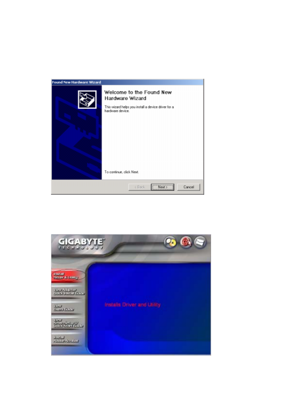 2. installing the driver & utility | GIGABYTE GN-WPKG User Manual | Page 7 / 26