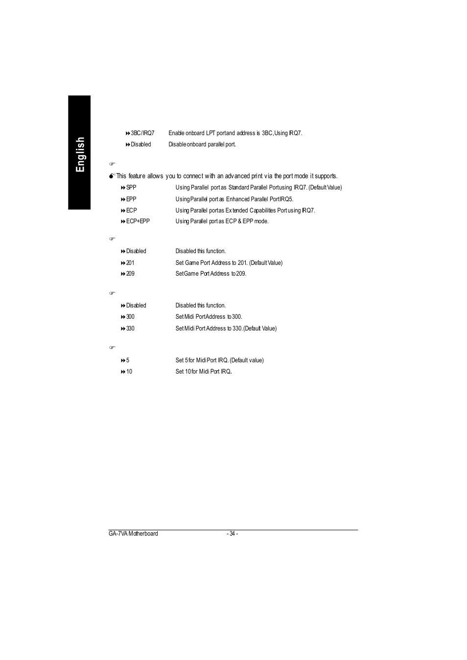 English | GIGABYTE GA-7VA1004 User Manual | Page 40 / 96