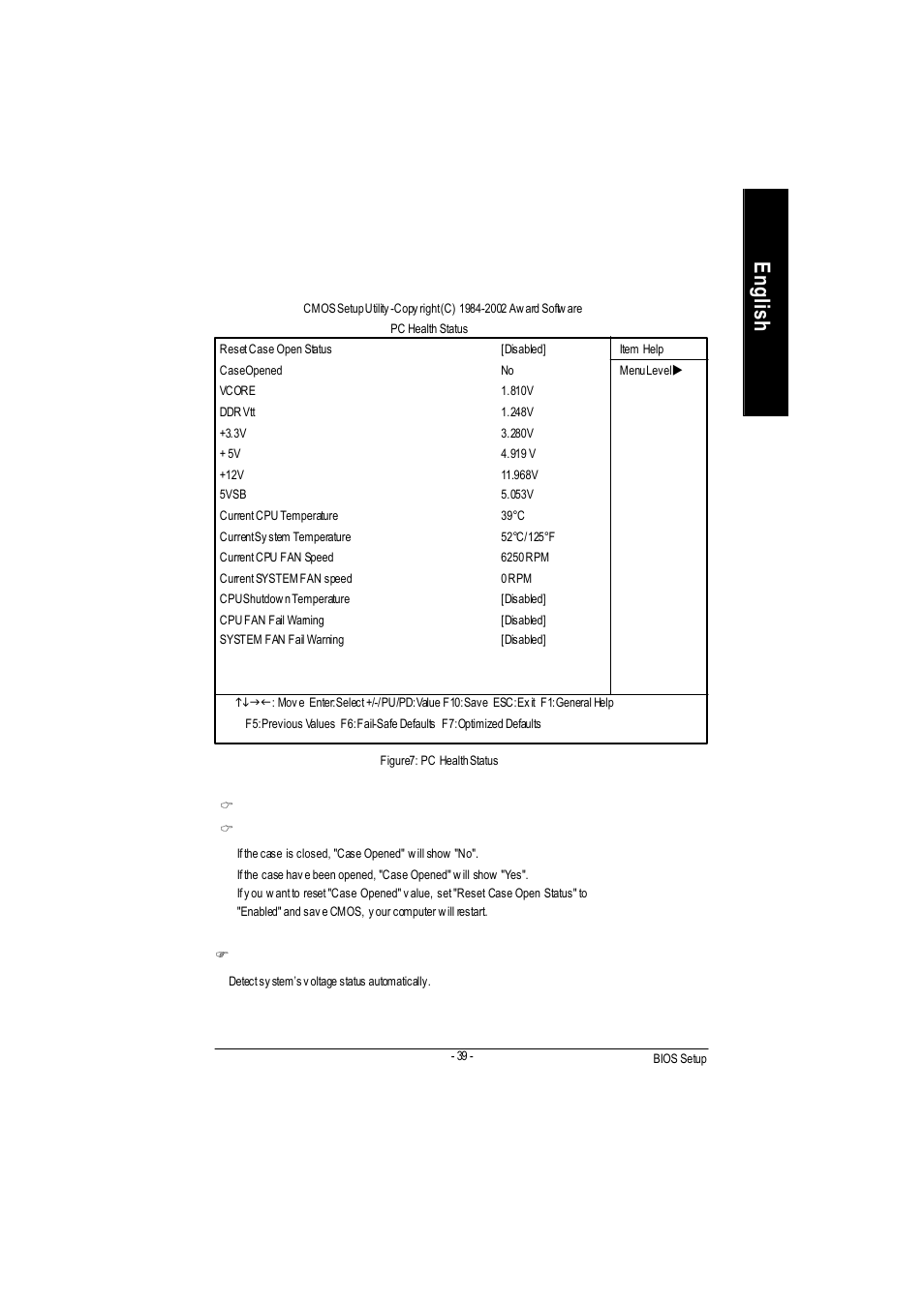 English pc health status | GIGABYTE GA-7VA1004 User Manual | Page 45 / 96